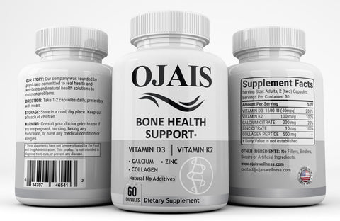Daily Strength & Vitality Trio Turmeric Ginger Bone Health Support Ojais Wellness