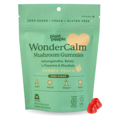 WonderCalm Zero-Sugar Mushroom Gummies 5.2OZ 60CT Plant People