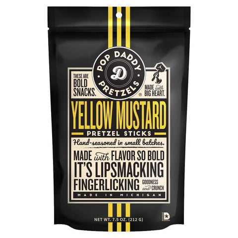 Yellow Mustard Pretzel Sticks Snack Pop Daddy