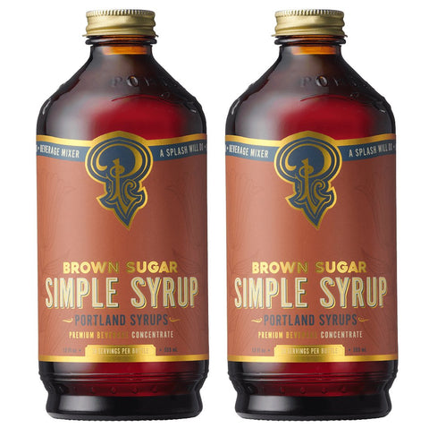 Brown Sugar Simple Syrup Two-Pack 12oz Bottles Portland Syrups