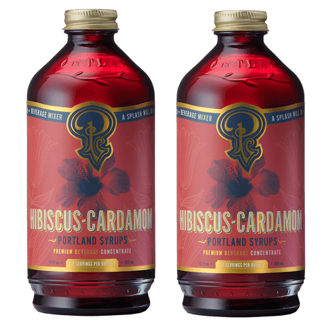Hibiscus Cardamom Syrup two-pack Premium Cocktail Mixer Portland Syrups