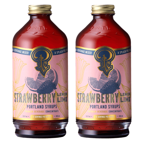 Strawberry Lemon-Lime Syrup two-pack Premium Small-Batch Syrup Portland Syrups
