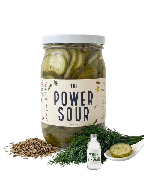 Extra Tangy The Power Sour Pickles 17 oz Glass Jar