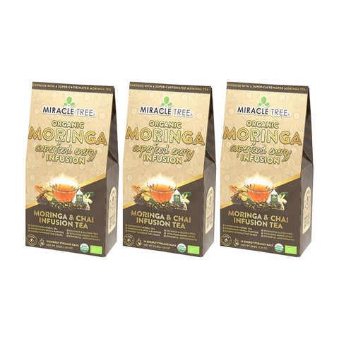 Organic Moringa Energy Tea - Chai Spice - Natural Coffee Alternative