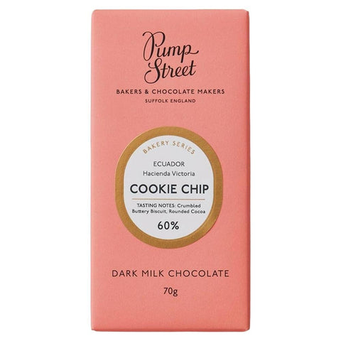 Cookie Chip Dark Milk Chocolate Bar 60% 70G Pump Street