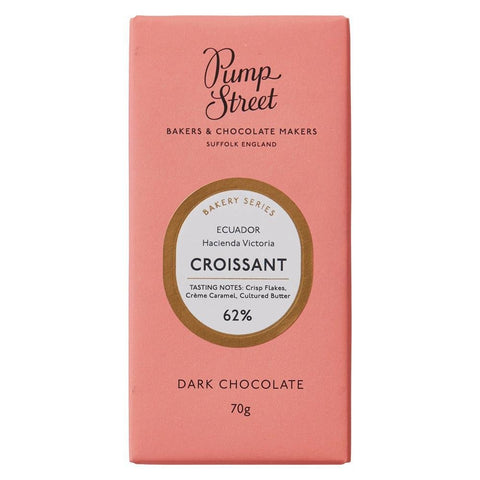 Croissant Dark Chocolate Bar 62% 70G Pump Street