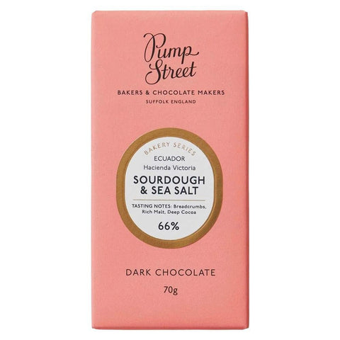 Sourdough & Sea Salt Dark Chocolate Bar 66% 70G Pump Street