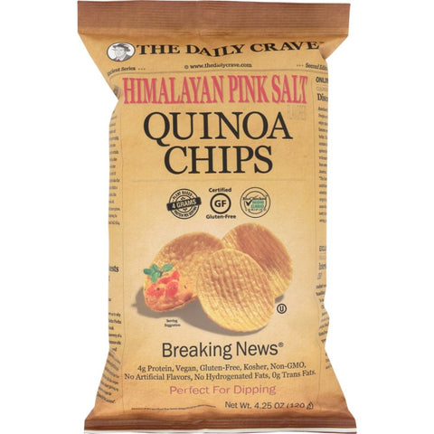 Quinoa Chips Himalayan Pink Salt Snack THE DAILY CRAVE