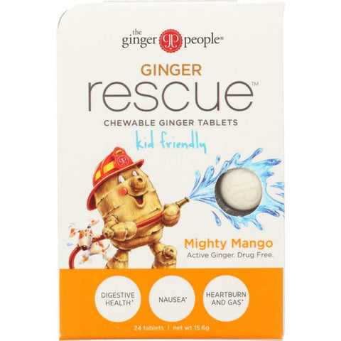 Ginger Rescue Mighty Mango Chewable Ginger Tablets THE GINGER PEOPLE