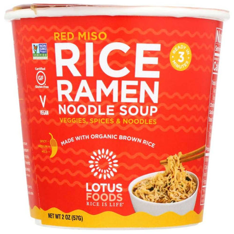 Red Miso Rice Ramen Noodle Soup 2 oz Lotus Foods