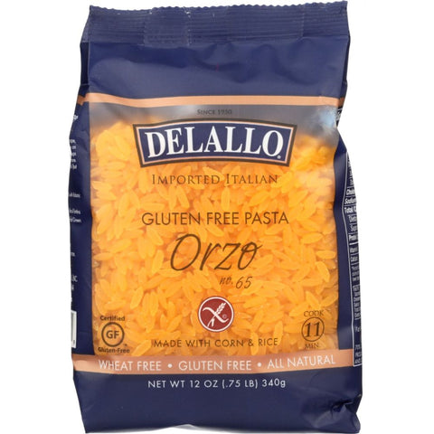 Gluten Free Orzo Corn and Rice Pasta 12 oz DELALLO