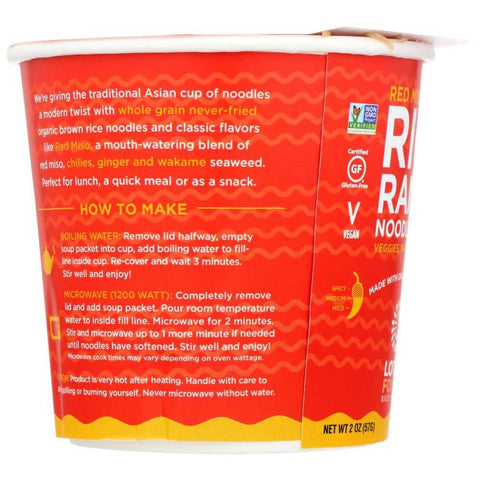 Red Miso Rice Ramen Noodle Soup 2 oz Lotus Foods