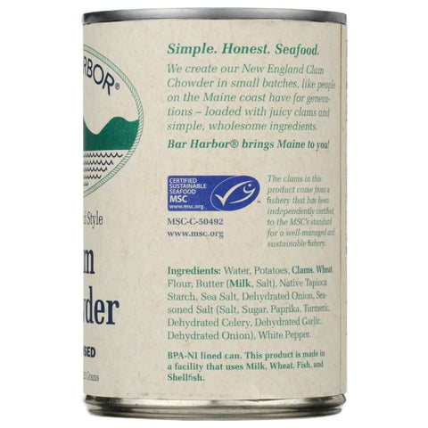 BAR HARBOR New England Clam Chowder Condensed 15oz Soup