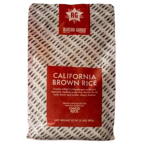 California Brown Rice Japonica Medium-Grain 32OZ Rancho Gordo