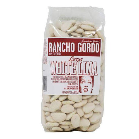 Large White Lima Heirloom Beans Rancho Gordo 16OZ