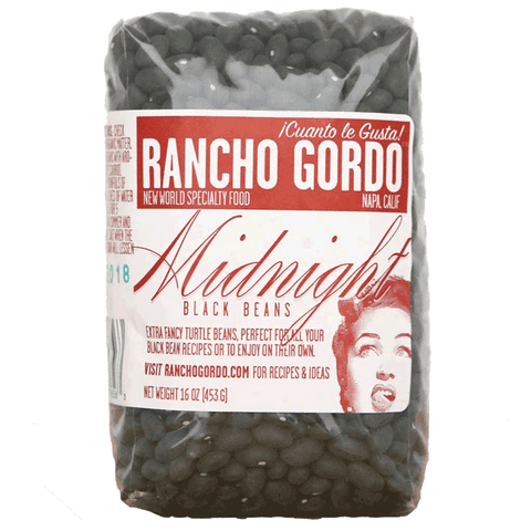 Black Heirloom Black Turtle Beans 16OZ Rancho Gordo