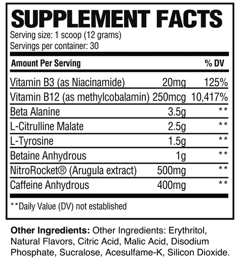 Raw Nutrition Pre Extreme 30 Servings