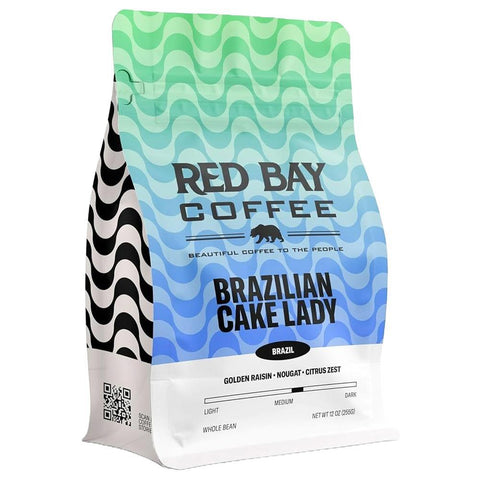 Red Bay Coffee Brazilian Cake Lady Medium Roast Coffee Beans 10OZ