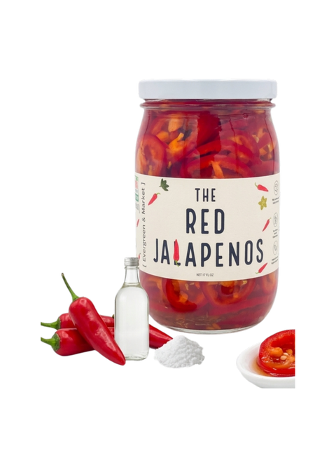 Red Jalapeños Smoky Sweet Heat Pickles 17 oz Jar