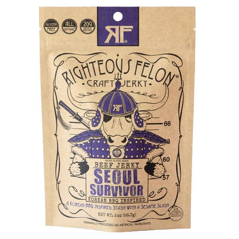 Korean BBQ Spicy Gochujang Beef Jerky Righteous Felon