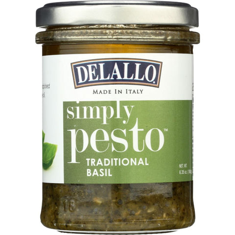 Pesto Jar Traditional Basil Sauce 6.35 oz DELALLO