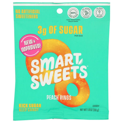 Peach Rings Low Sugar Gummy Candy SMARTSWEETS