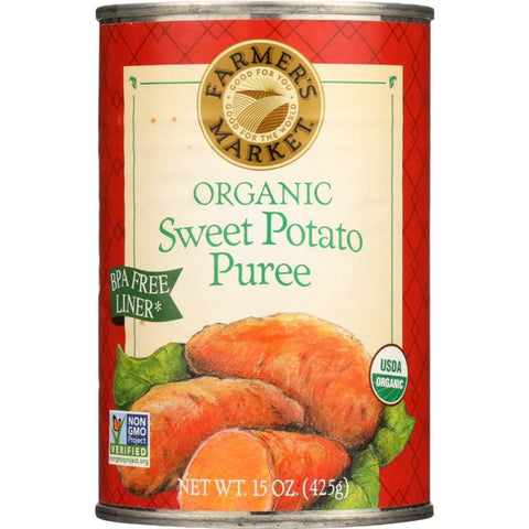 Organic Sweet Potato Puree 15 oz Product Farmers Market Foods