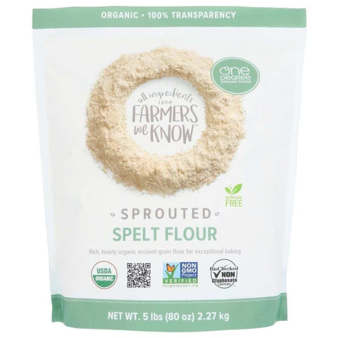Organic Sprouted Spelt Flour 80 oz Bulk Flour ONE DEGREE