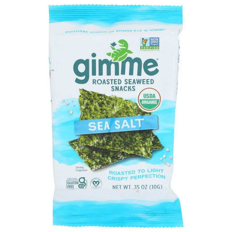 Sea Salt Crispy Seaweed Snack GIMME Organic 0.35 oz