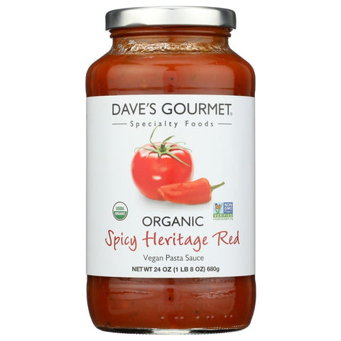 Organic Spicy Heritage Red Pasta Sauce 24 oz Dave's Gourmet