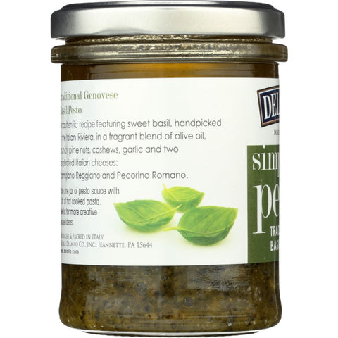 Pesto Jar Traditional Basil Sauce 6.35 oz DELALLO