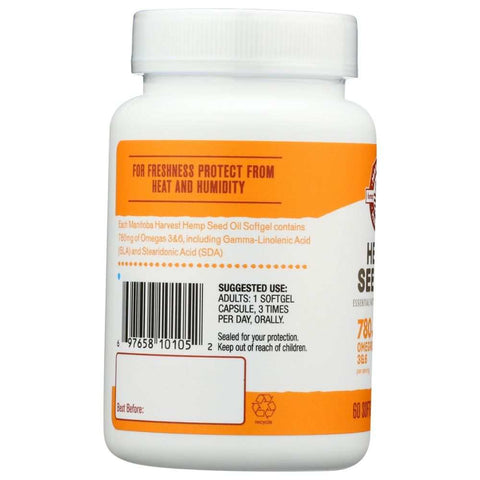 Hemp Seed Oil Softgels Omega GLA Support 60 sg MANITOBA HARVEST
