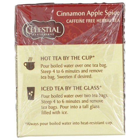 Cinnamon Apple Spice Herbal Tea 20 Bags Celestial Seasonings
