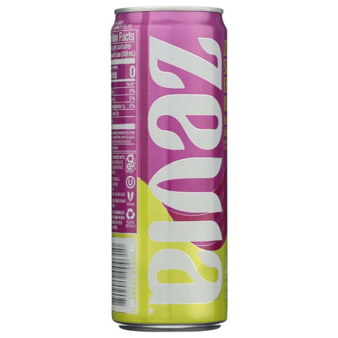 ZEVIA Raspberry Lime Zero Sugar Natural Energy Drink 12fl oz