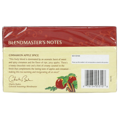 Cinnamon Apple Spice Herbal Tea 20 Bags Celestial Seasonings