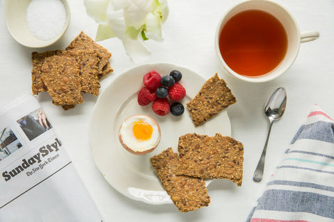Norwegian Baked Knekkebrød Seeded Fiber-Rich Cracker Bag
