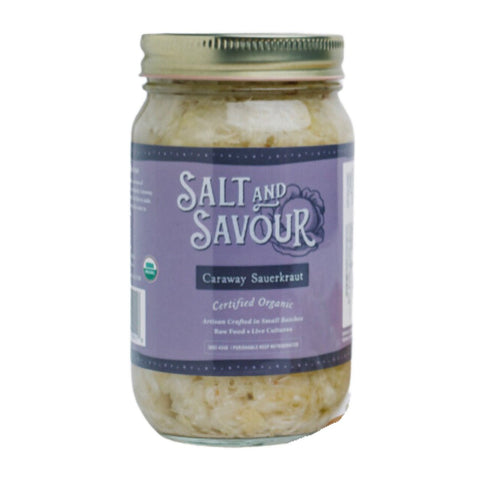 Sauerkraut with Caraway Seed Organic Fermented Cabbage Salt and Savour
