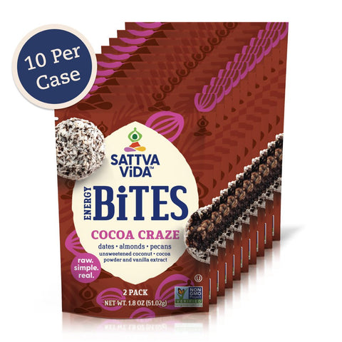 Cocoa Craze Energy Bites 2pack Snack Sattva Vida
