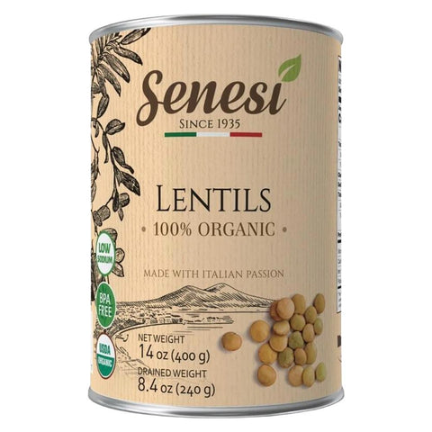 Organic Cooked Lentils 14OZ Senesi