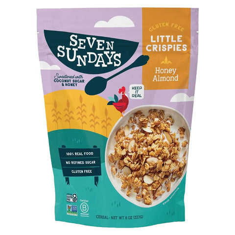 Honey Almond Sorghum Little Crispies Cereal 8OZ Seven Sundays