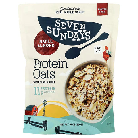 Maple Almond Protein Oats 16OZ Seven Sundays