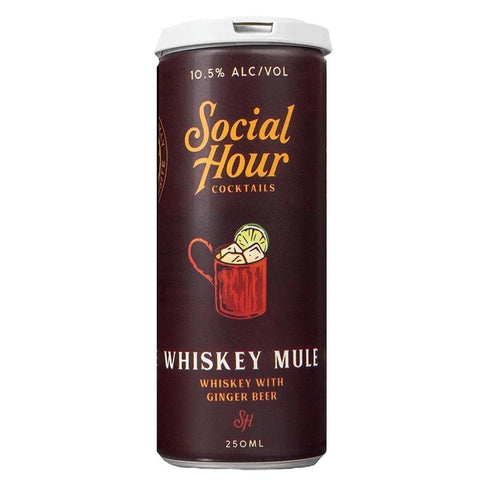 Whiskey Mule Citrus Ginger Beer Cocktail 250ML Social Hour Cocktails