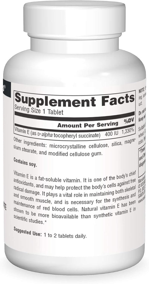 Source Naturals Vitamin E 400IU (50 Tabs)