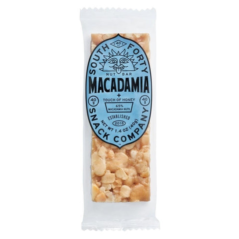 Macadamia Nut Crunchy Nut Bar South Forty Snacks Company 1.4OZ