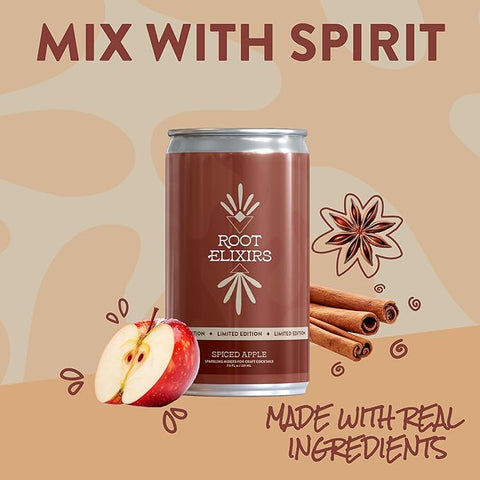 Sparkling Spiced Apple Premium Cocktail Mixer 24 Cans Root Elixirs