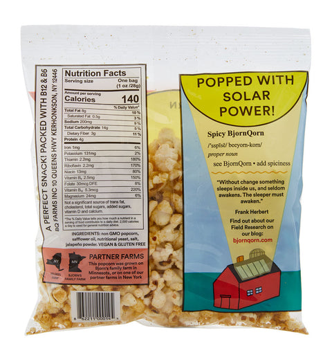 Bjorn Qorn Mix Popcorn Bags 15-Pack Snack Popcorn Case Bjorn Qorn