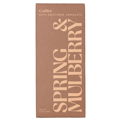 Coffee Date Sweetened Dark Chocolate Bar 2.01OZ Spring & Mulberry