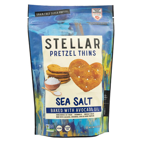 Sea Salt Vegan Pretzel Thins Grain-Free Pretzel Stellar