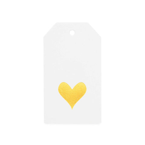 Gold Heart Letterpress Greeting Card Sugar Paper