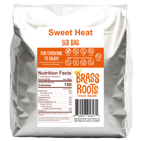 Sweet Heat Flavor 5lb Incan Seeds Snack Brass Roots